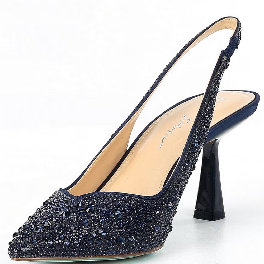 Blue by Betsey Johnson Clark Rhinestone Slingback Pumps